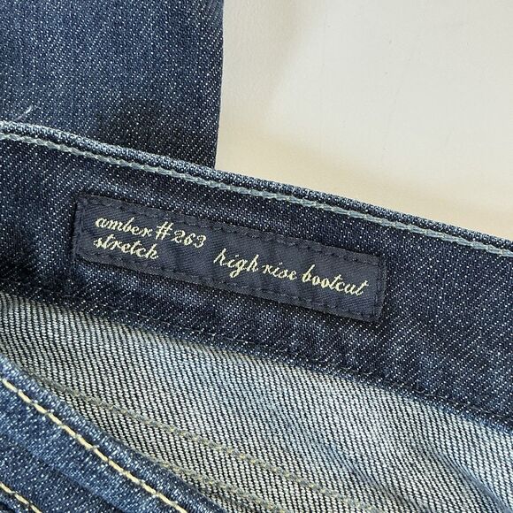 Citizens Of Humanity Jeans Women's Sz 30 Blue Amber Stretch Button Zip Boot Cut - Picture 5 of 13